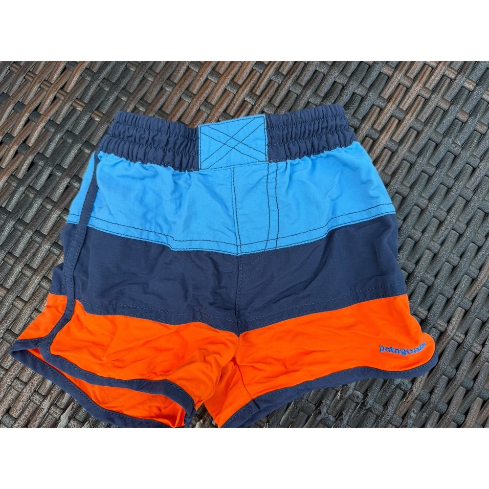 Patagonia Baby Boardshorts Orange /Blue Size 2T Euc